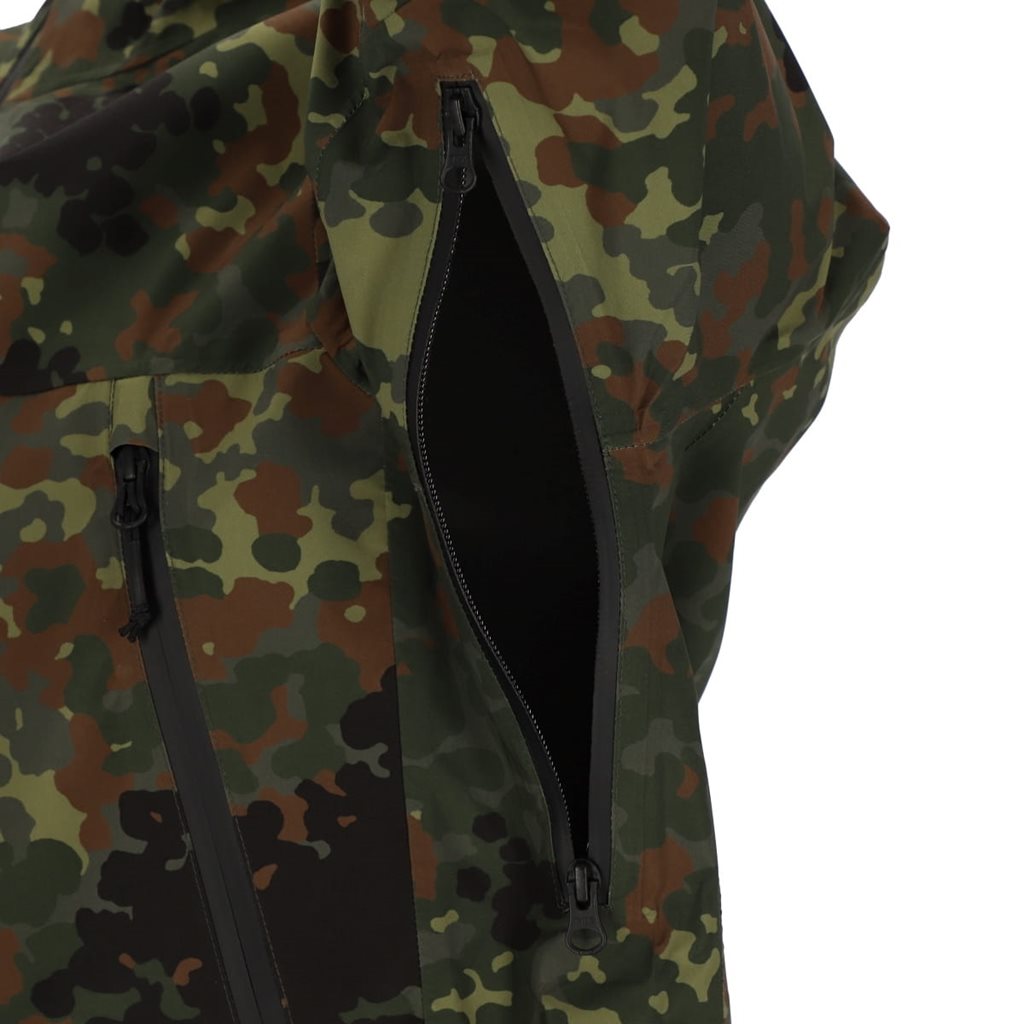 Chaqueta impermeable ALPHA 5FTD Flecktarn con cremallera YKK