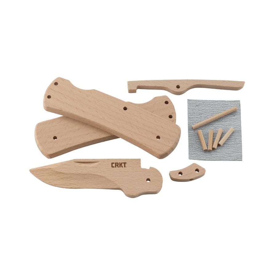 Navaja plegable NATHAN'S de madera y bambú, 20,3 cm, para aprendizaje de manejo seguro