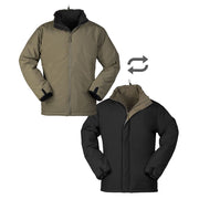 Chaqueta reversible Cold Weather MIL-TEC verde y negra con bolsa de transporte