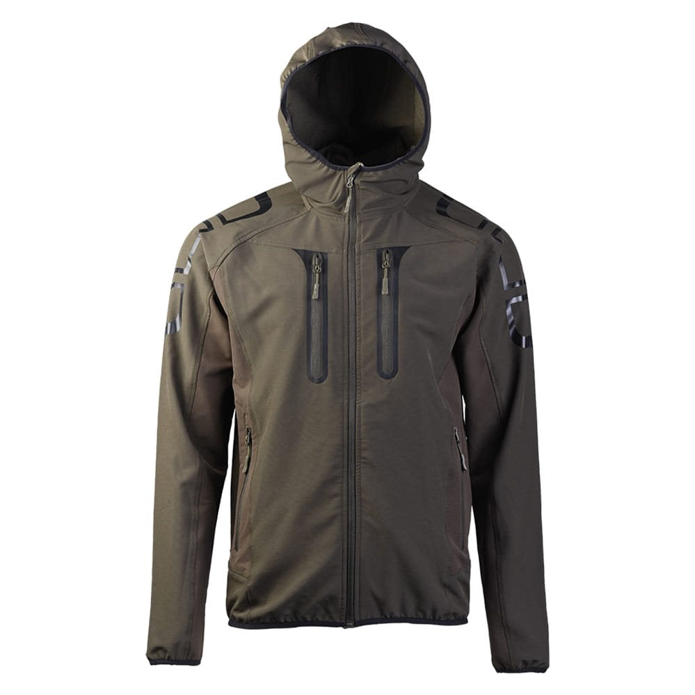 Chaqueta softshell DYNAMIC FORCE FLEX-TECH verde, vista frontal