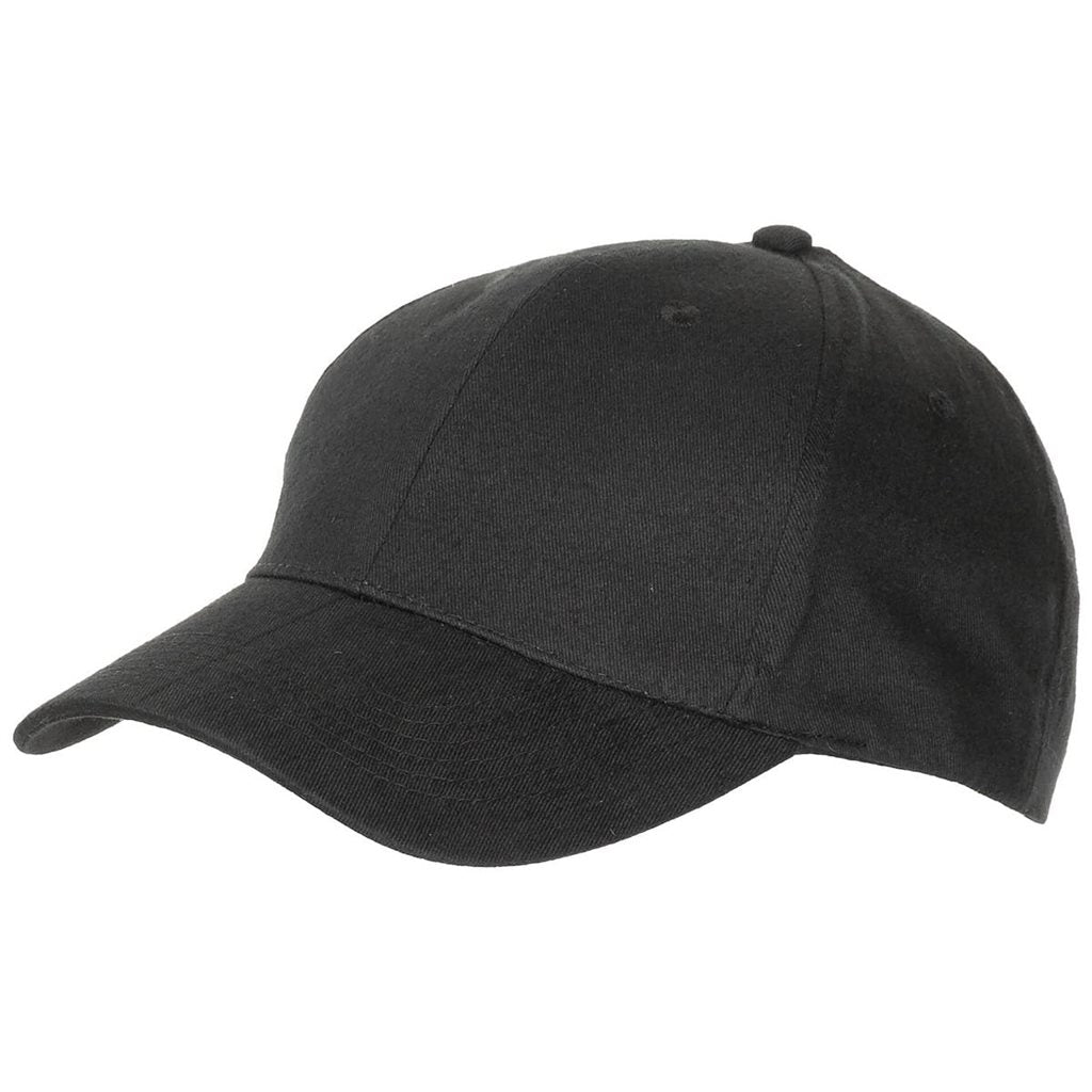 Gorra de béisbol negra de perfil bajo, talla única