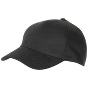 Gorra de béisbol negra de perfil bajo