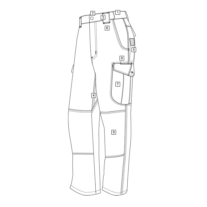 Pantalones 24-7 ASCENT micro rip-stop KHAKI