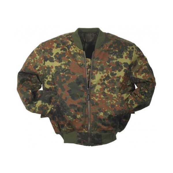 Chaqueta bomber US MA-1 Fecktarn con cierre de latón y bolsillos exteriores e interiores