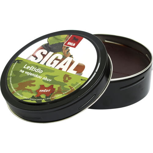 Envase de betún para calzado militar 100 g color marrón