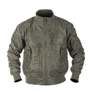 Chaqueta piloto U Tactical verde con cierre metálico YKK y seis bolsillos