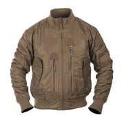 Chaqueta piloto U Tactical Coyote en nylon con cierre YKK y seis bolsillos