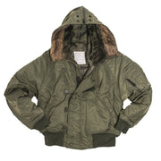Cazadora N-2B Basic piloto verde con capucha ID 10411001