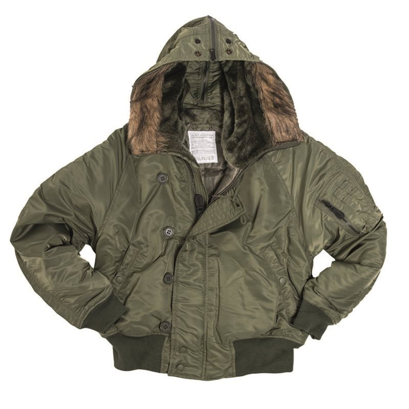 Cazadora N-2B Basic piloto verde con capucha ID 10411001