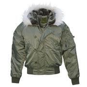Chaqueta piloto Alaska N-2B acolchada con capucha ZEENÁ