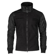 Chaqueta fleece USAF negra con cierre central bidireccional y cuello en polar