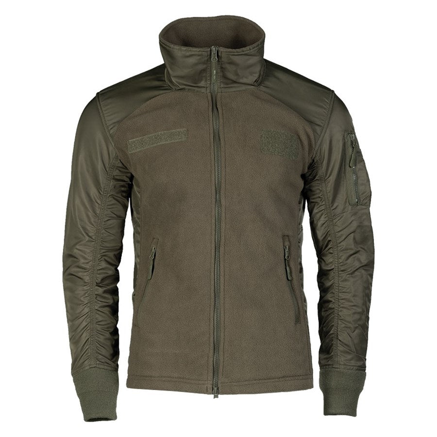 Chaqueta polar USAF ligera con material polar en torso y cuello y cremallera central de dos vías