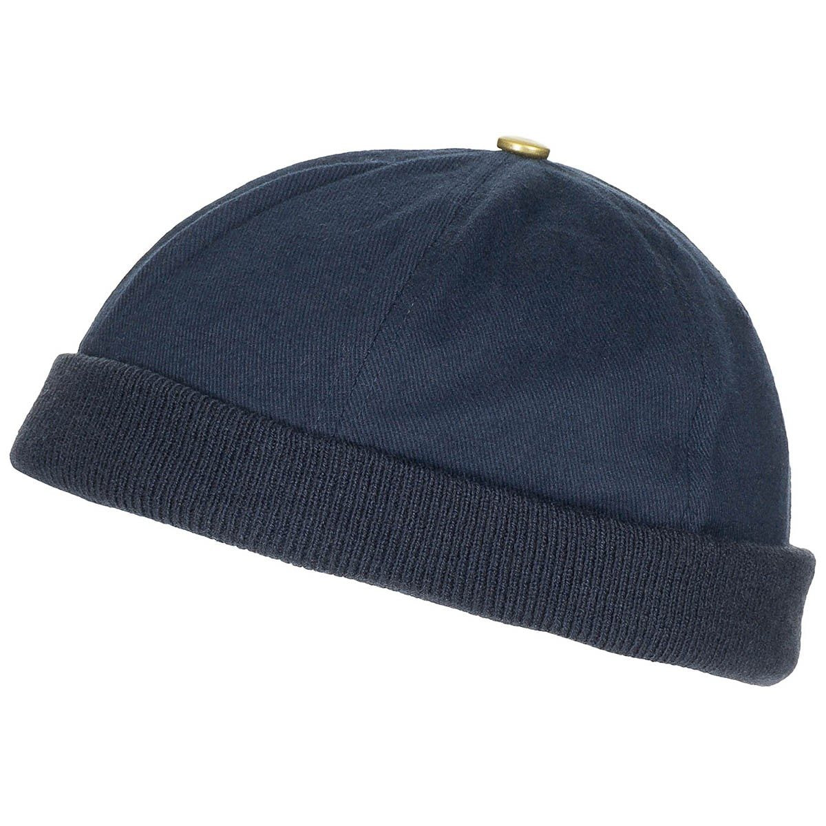 Gorro HONZA negro con borde de punto, 100% algodón, talla única