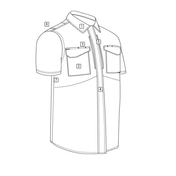 Camisa TRU-SPEC manga corta rip-stop 120 g/m² 35% algodon 65% poliester