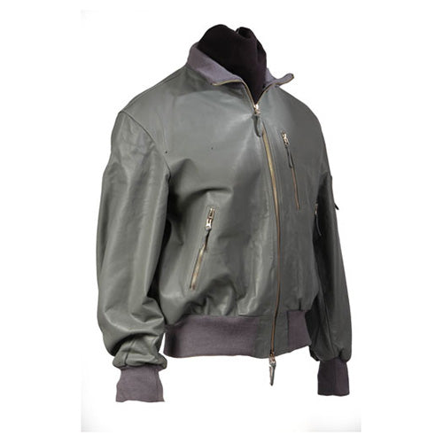 Bunda kožená BW AVIATOR ŠEDÁ, chaqueta de cuero gris