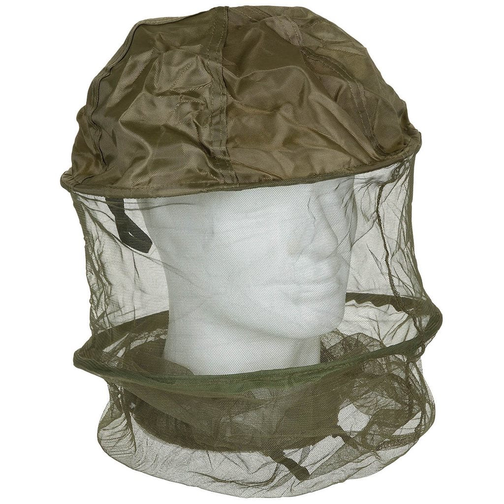 Sombrero verde con mosquitera y aro de nylon