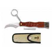 Navaja plegable con pinza y cepillo, hoja 7,2 cm, cadena y funda de nylon