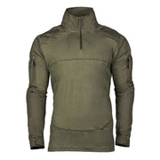 Camisa táctica CHIMERA verde con acolchados en hombros y codos y bolsillos en bíceps