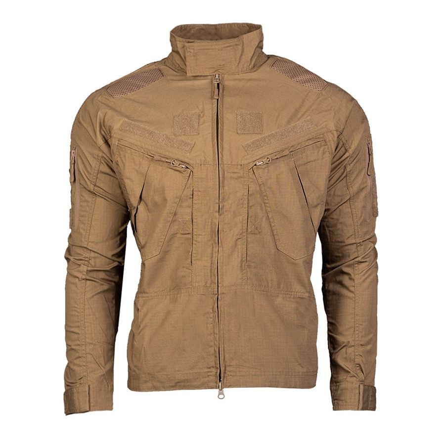 Chaqueta COMBAT CHIMERA Dark Coyote MIL-TEC, 4 bolsillos y paneles VELCRO