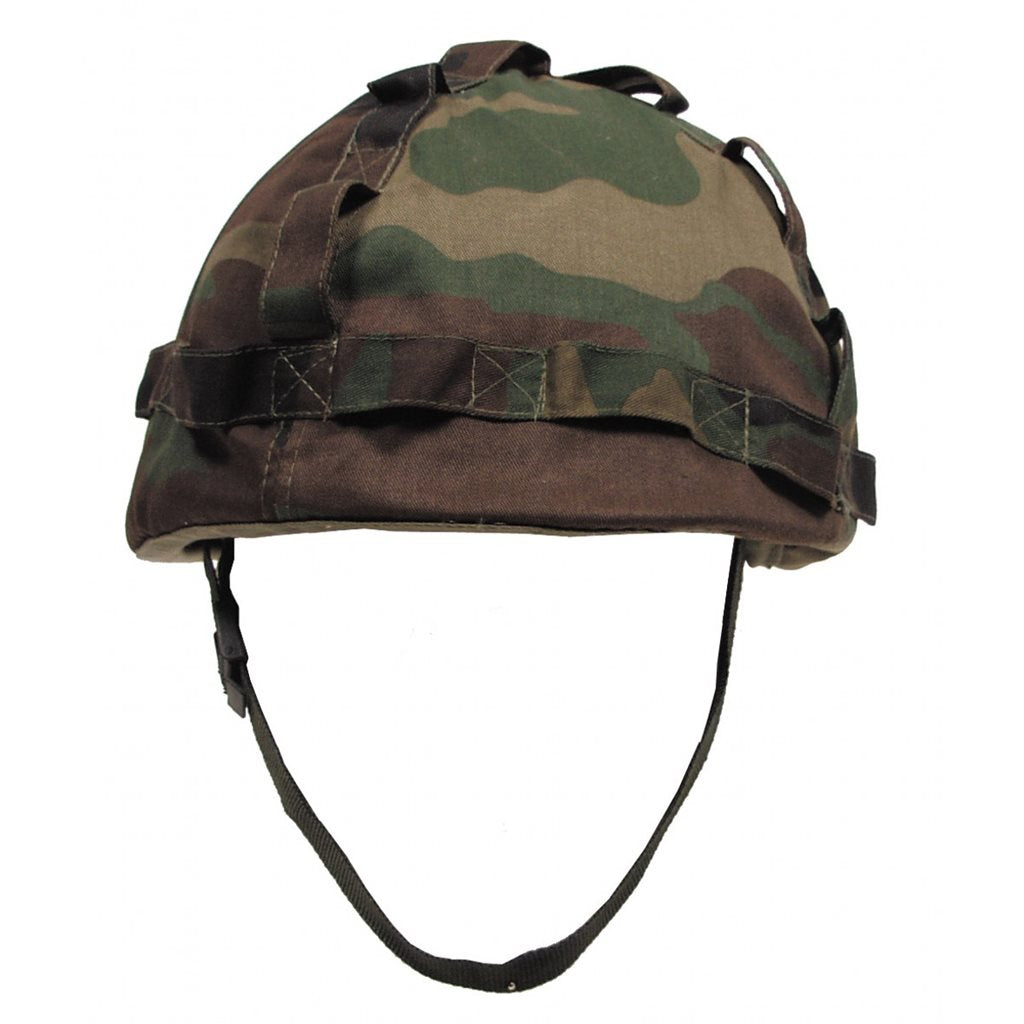 Casco infantil de plástico con cobertura de tela camuflaje CZ 95
