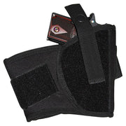 Funda de tobillo negra para pistola compacta con correa ajustable de velcro