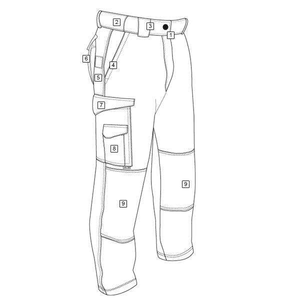 Pantalones tácticos 24-7 Teflon rip-stop KHAKI