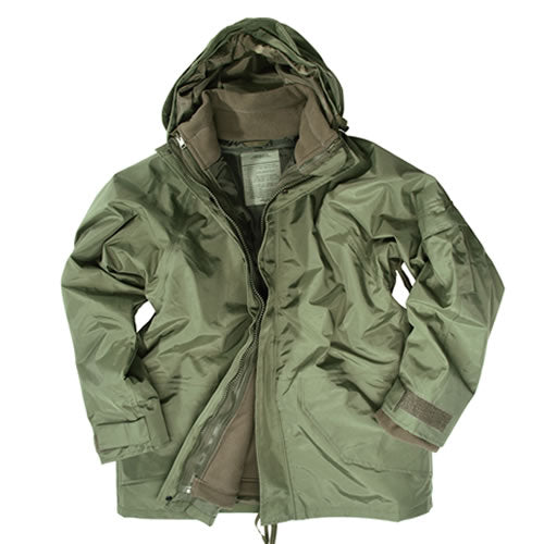 Chaqueta US impermeable verde con forro fleece desmontable