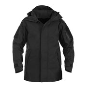 Chaqueta Wet Weather Gen. II MIL-TEC negra con forro desmontable y 6 bolsillos