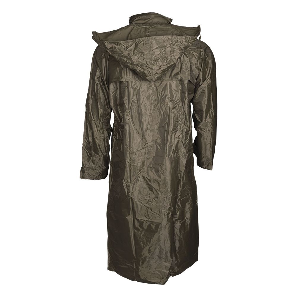 Impermeable PES/PVC verde, largo