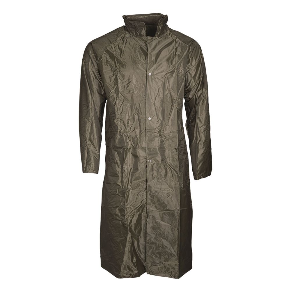 Impermeable PES/PVC verde, largo