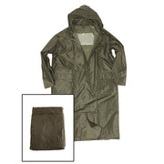 Impermeable PES/PVC verde, largo
