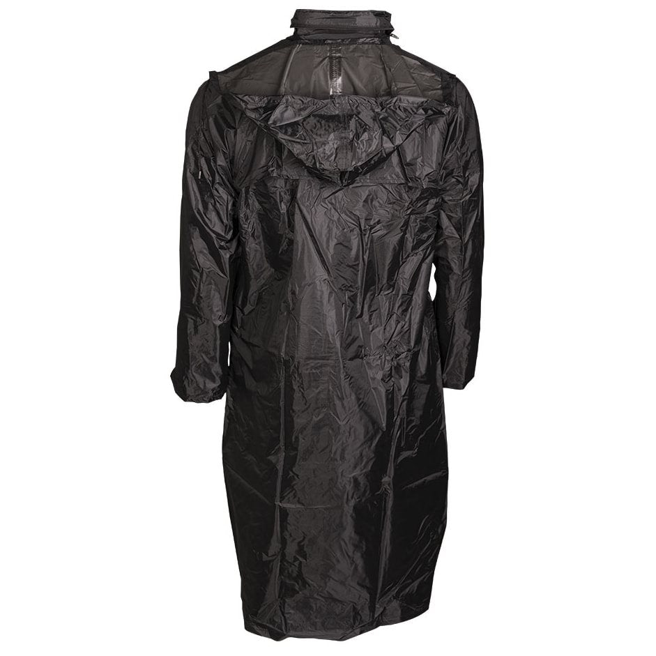 Impermeable PES/PVC negro largo