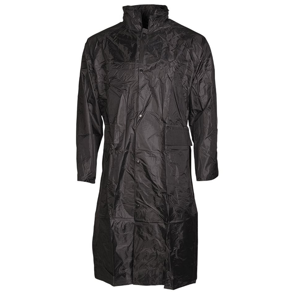 Impermeable PES/PVC negro largo