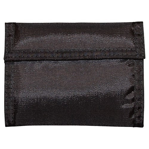 Cartera COMMANDO negra de nylon 100% - 22 x 12 cm, 5 bolsillos interiores, cierre velcro