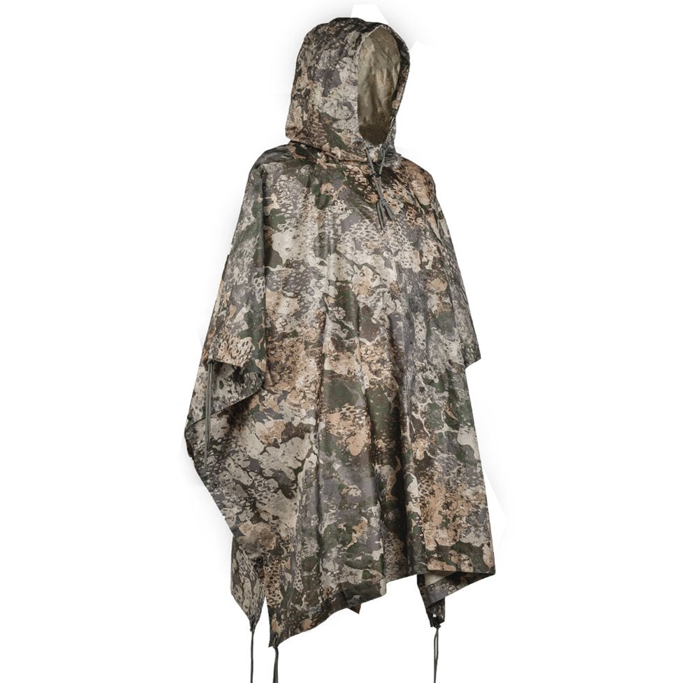 Poncho US rip-stop desplegado con bolsa de transporte, tamaño 210 x 150 cm