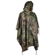 Poncho US rip-stop desplegado con bolsa de transporte, tamaño 210 x 150 cm