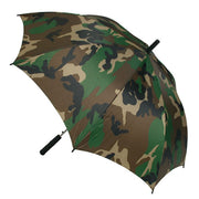 Paraguas rígido con patrón camuflaje Woodland, diámetro aprox. 100 cm