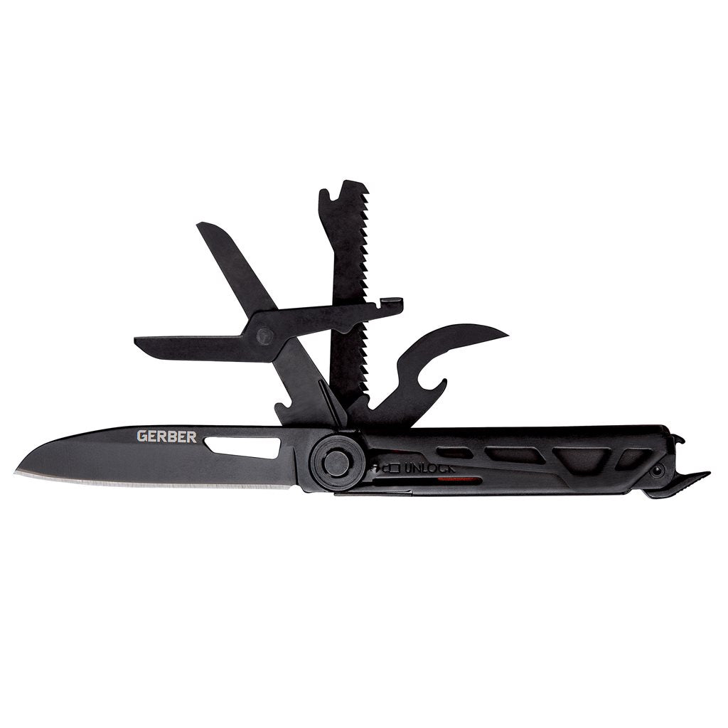 Navaja plegable ARMBAR SCOUT naranja quemado con clip metálico y siete herramientas