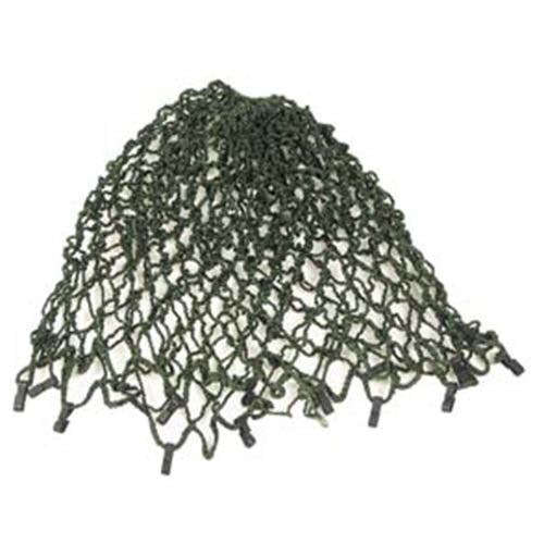 Red de camuflaje verde para casco NVA con daños leves (ojales rotos, ganchos faltantes)