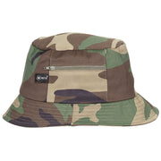 Sombrero de pescador WOODAND con pequeño bolsillo lateral y cierre de velcro