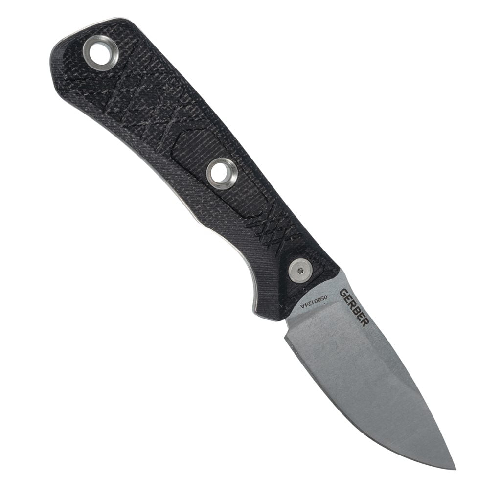 Cuchillo de hoja fija CONVOY negro con funda (imagen del producto)