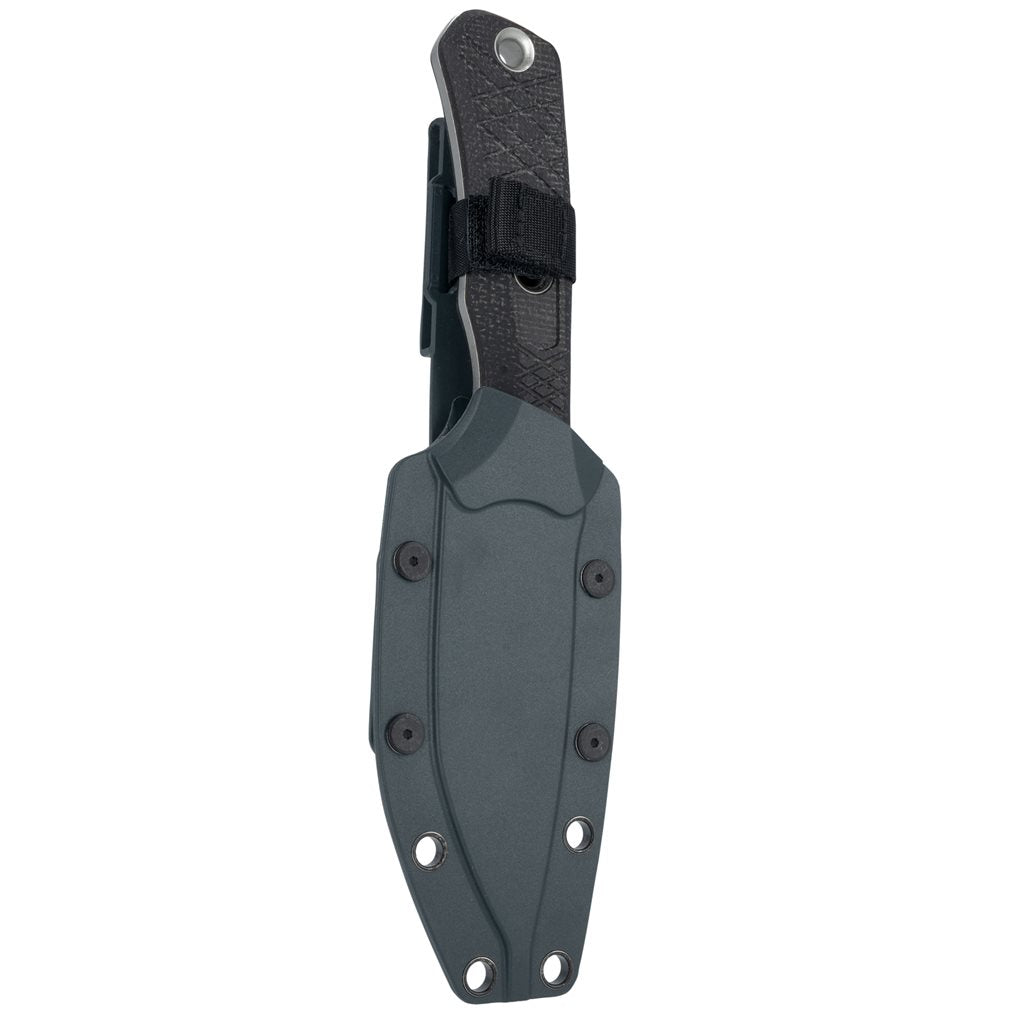 Cuchillo de hoja fija CONVOY negro con funda (imagen del producto)