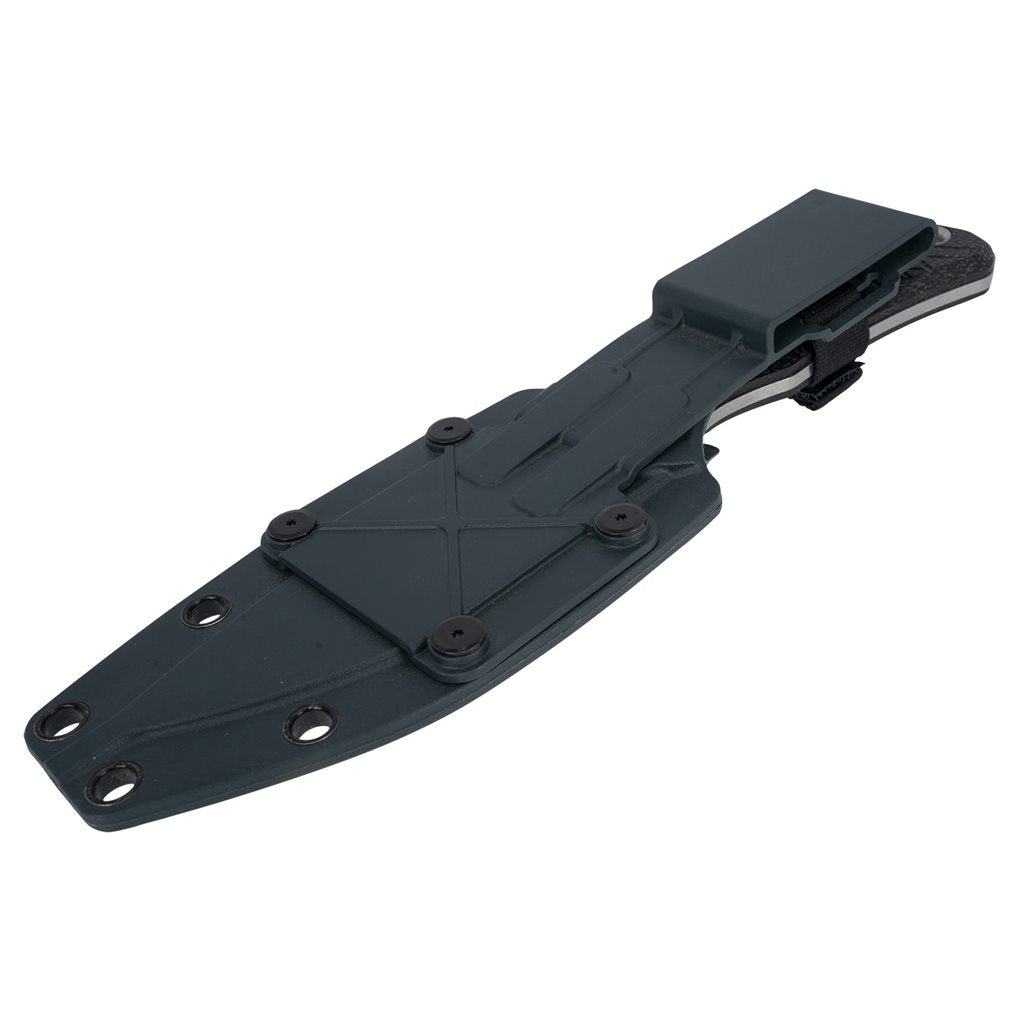 Cuchillo de hoja fija CONVOY negro con funda (imagen del producto)