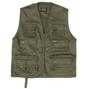 Chaleco JAGD verde con 14 bolsillos para caza y pesca