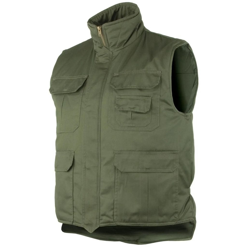 Chaleco Ranger verde acolchado con panel trasero ampliado