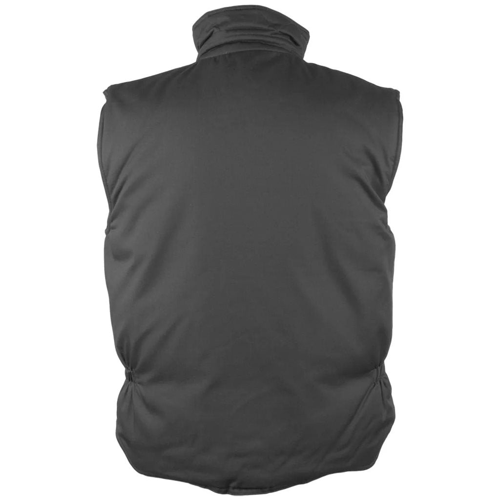 Chaleco RANGER acolchado negro, aislante térmico, refuerzo trasero para protección lumbar y mayor movilidad