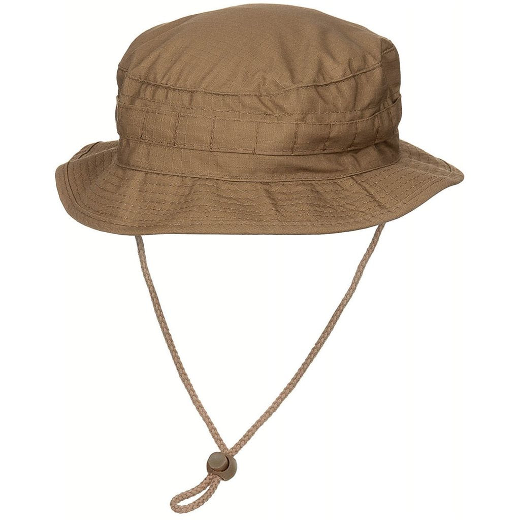 Sombrero Special Forces tipo británico COYOTE, ala estrecha en color coyote con cordón ajustable