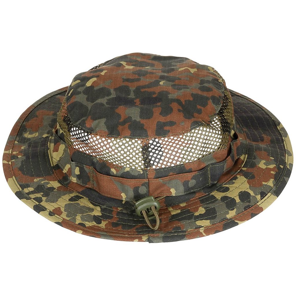 Sombrero Boonie de malla FLECKTARN con ventilación perimetral y cordón ajustable