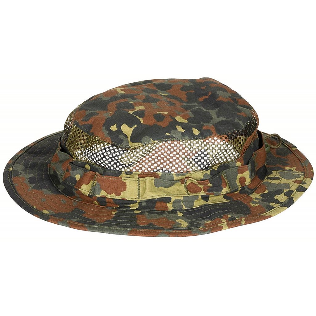 Sombrero Boonie de malla FLECKTARN con ventilación perimetral y cordón ajustable