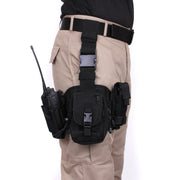 Funda muslera RIG universal negra con tres compartimentos y sistema MOLLE, poliéster 600D
